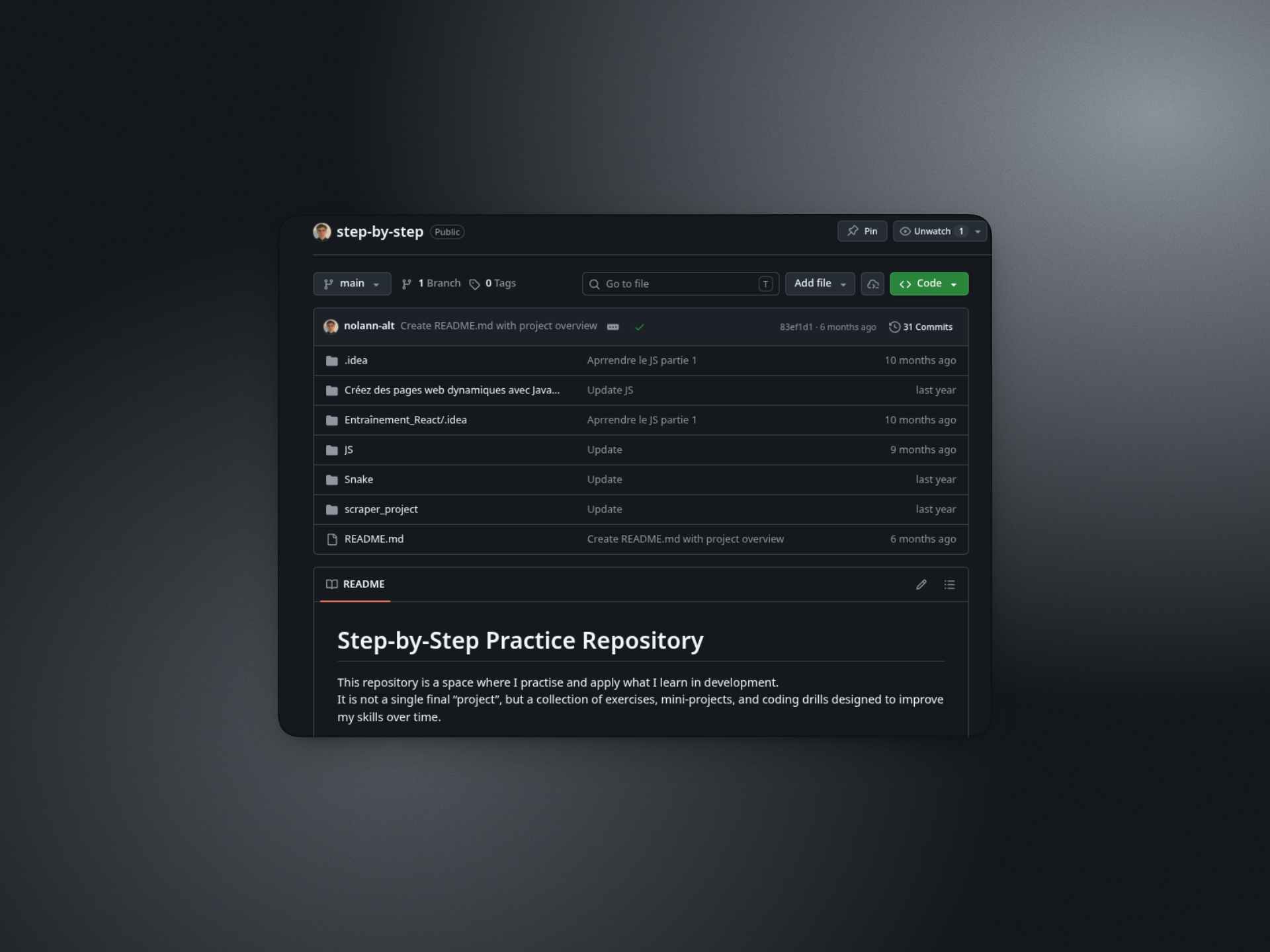 Step-by-Step - Project showcase